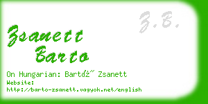 zsanett barto business card